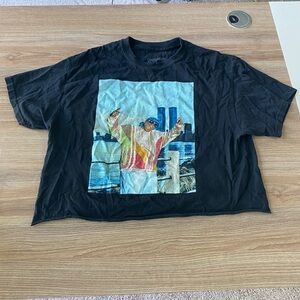 Black Notorious B.I.G. rap/hip hop vintage graphic cropped tee